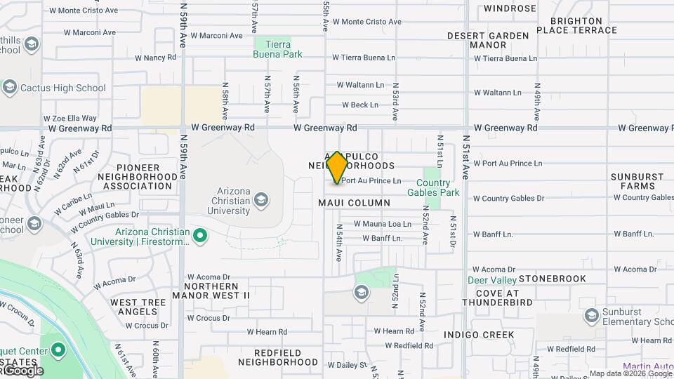 5410 W Maui Ln Map and Location Details
