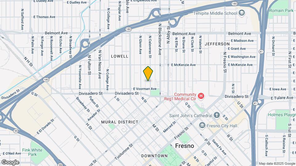 135 N Calaveras St Map and Location Details