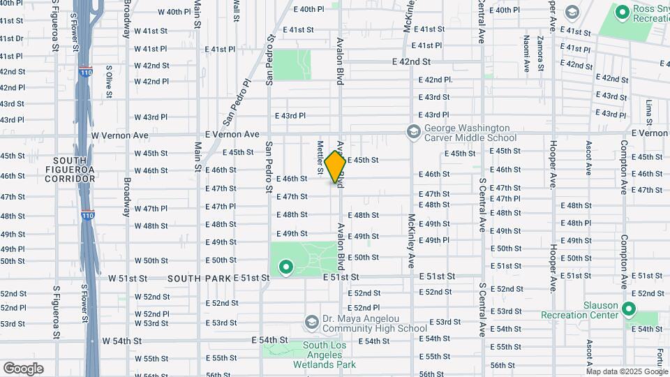 4619 Avalon Blvd Map and Location Details