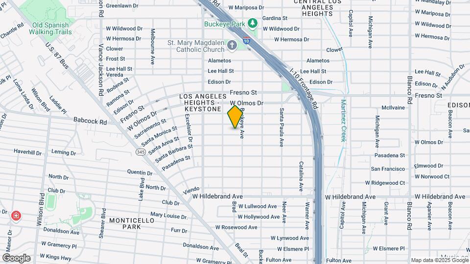 1715 Santa Anna St Map and Location Details