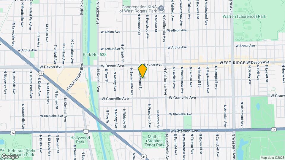 6301 N Richmond St Map and Location Details