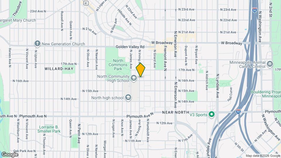 1600 N Irving Ave Map and Location Details
