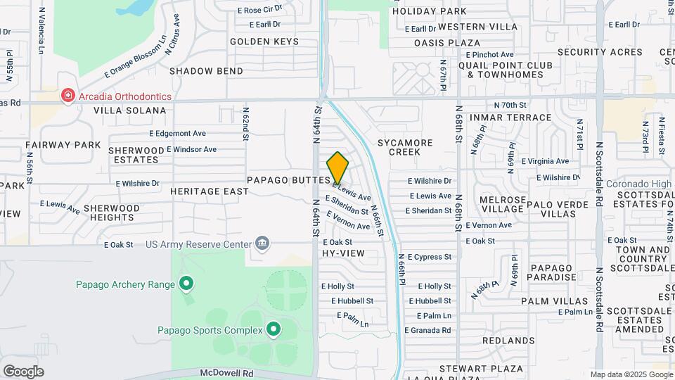 6431 E Lewis Ave Map and Location Details