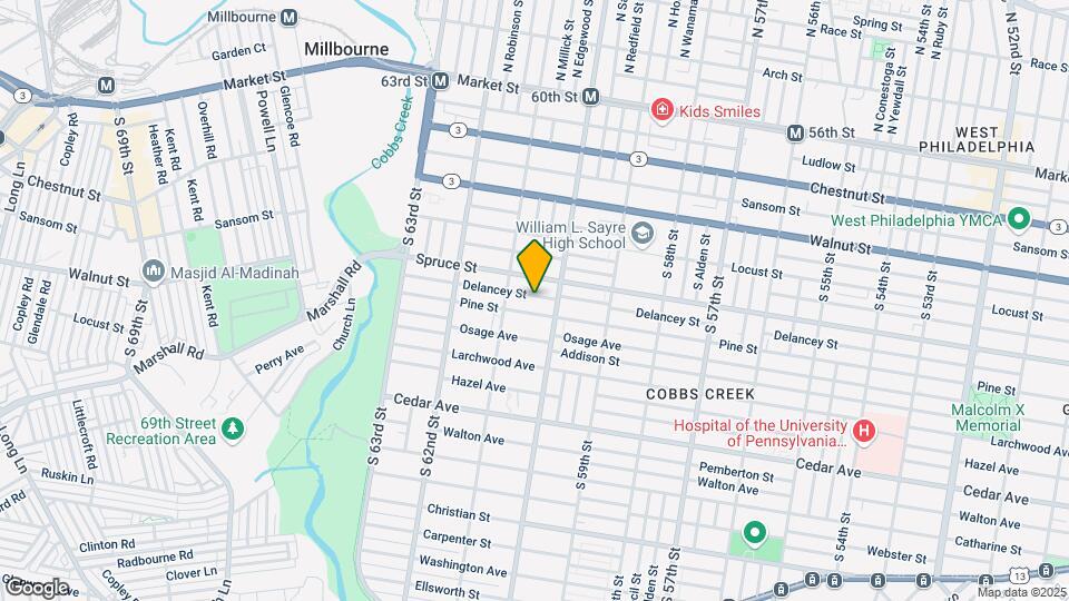 6026 Delancey St Map and Location Details