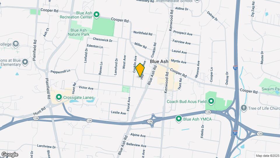 9477 Highland Ave Map and Location Details