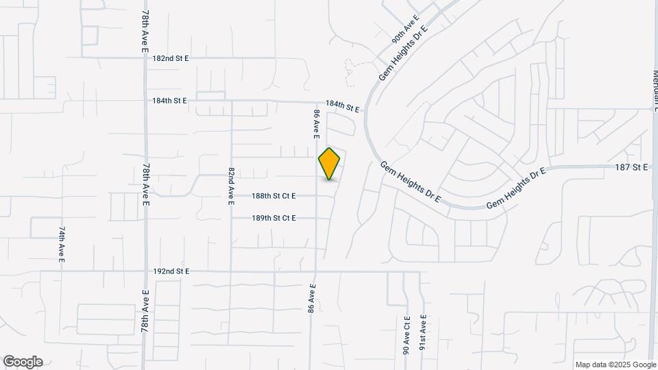 8628 187th St Ct E Map and Location Details