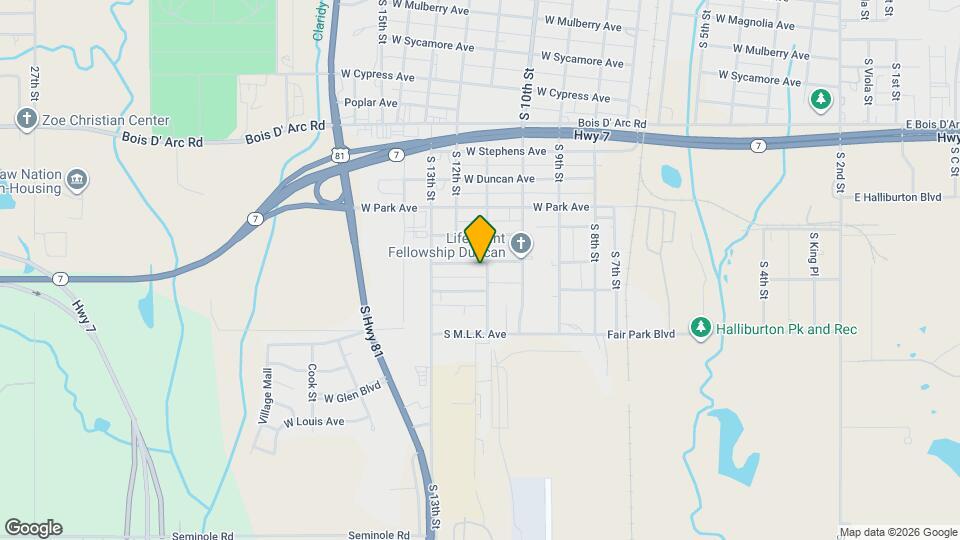 1104 W Washington Ave Map and Location Details