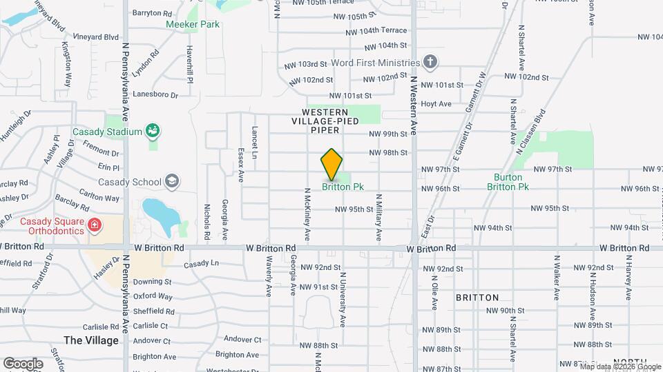 9705 N University Ave Map and Location Details