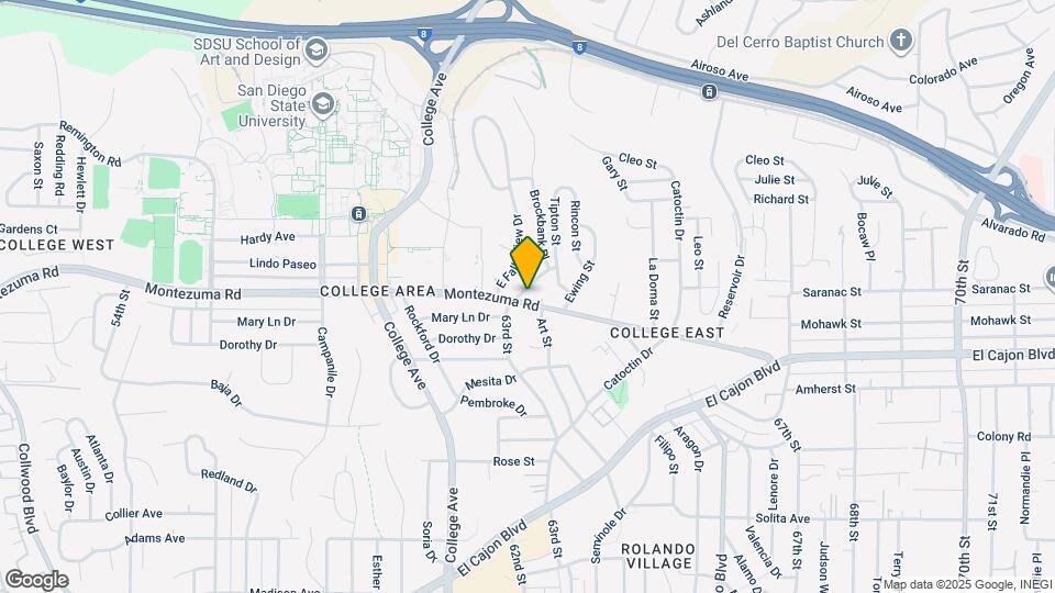 6312 Montezuma Rd Map and Location Details