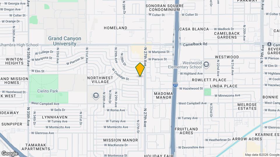 4621 N 27th Dr Map and Location Details