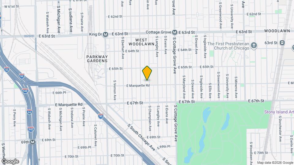 6552 S Champlain Ave Map and Location Details