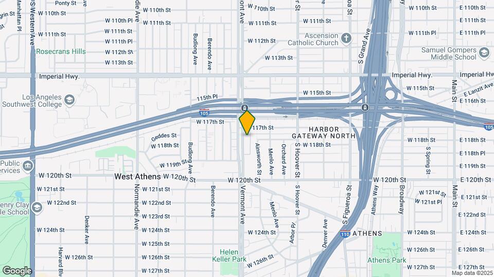 11724 S Vermont Ave Map and Location Details