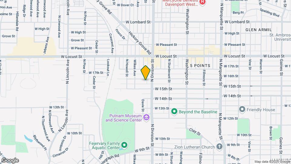 1721 W 16th St Map and Location Details