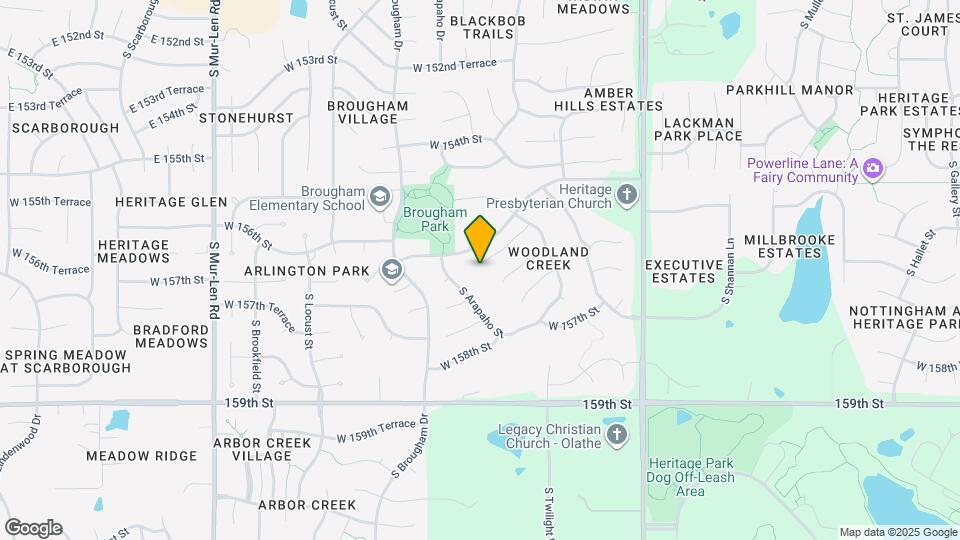 15457 W 155th Terrace Map and Location Details