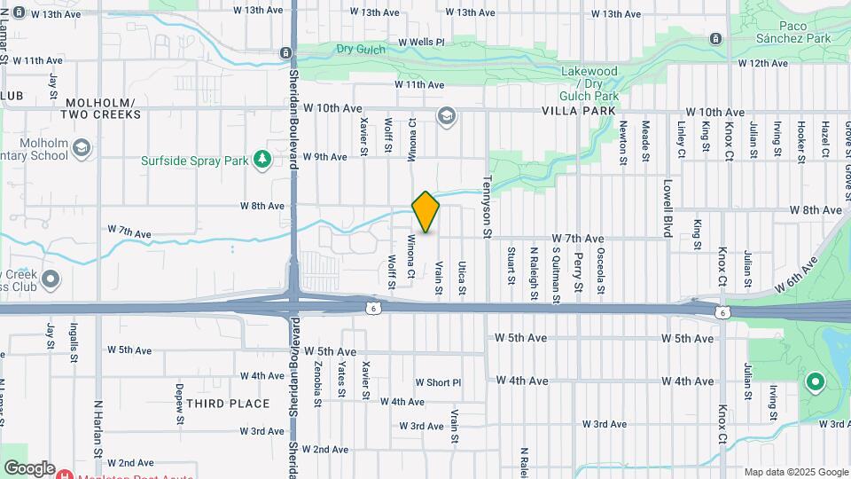 677 Vrain St Map and Location Details