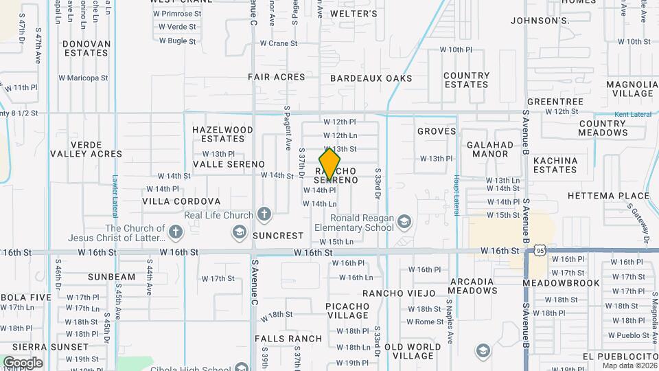 3582 W 14th Pl Map and Location Details