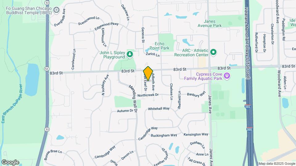 8332 Oak Leaf Dr Map and Location Details