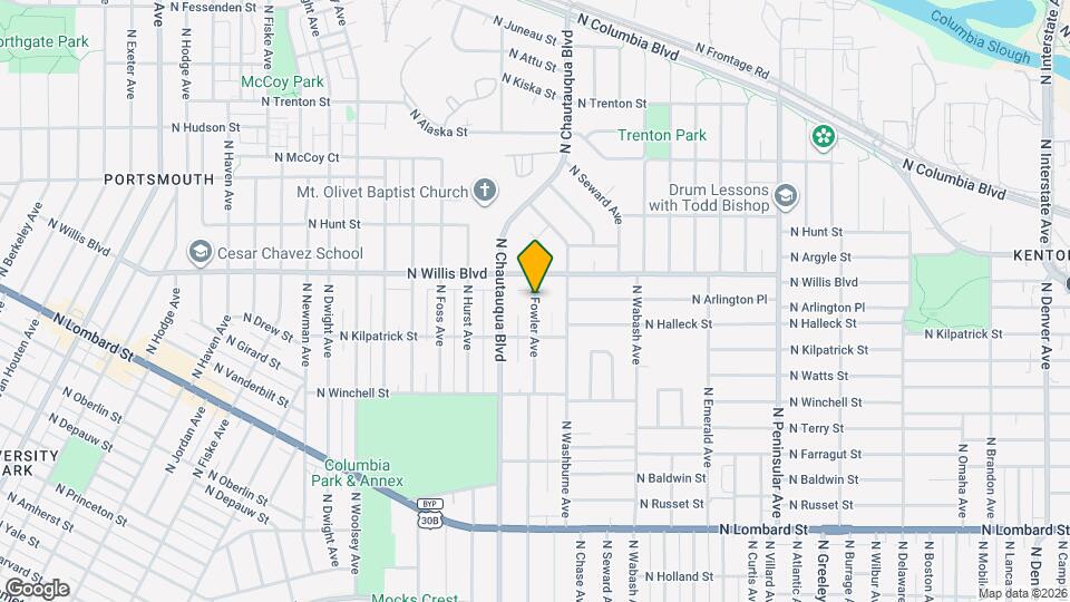 8309 N Fowler Ave Map and Location Details