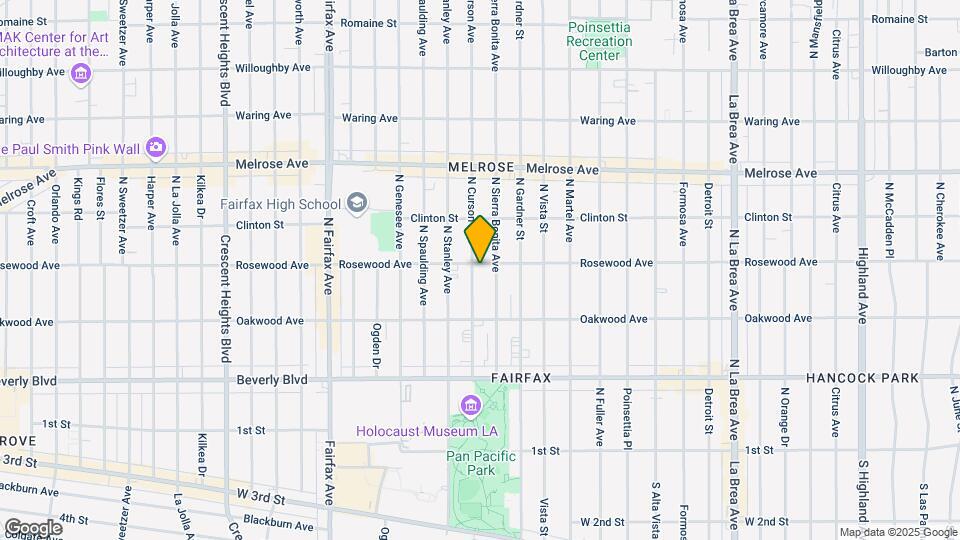 464 N Curson Ave Mapa y Detalles de la Ubicación