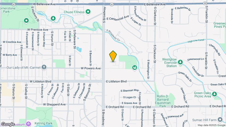 5595 S Sherman St Map and Location Details