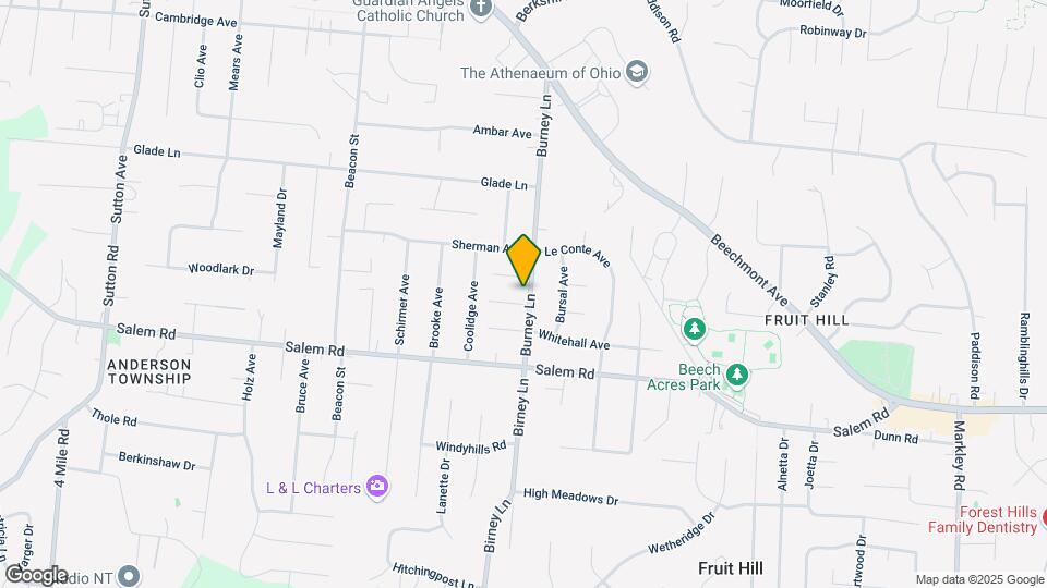 1327 Birney Ln Map and Location Details