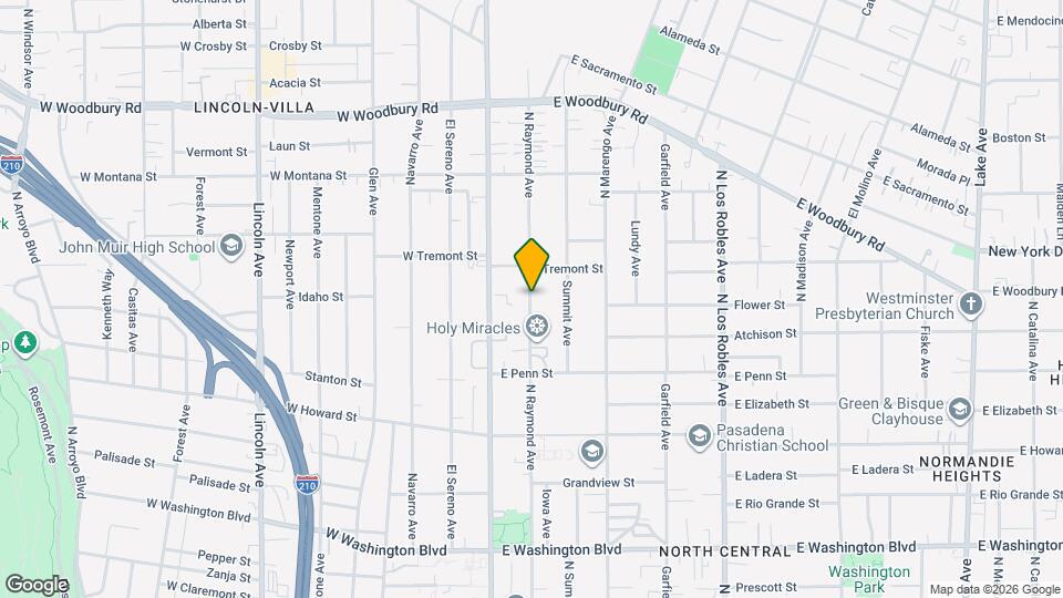 1802 N Raymond Ave Map and Location Details