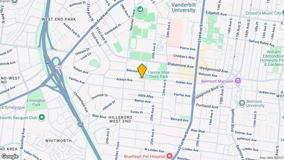 2602 Acklen Ave Map and Location Details