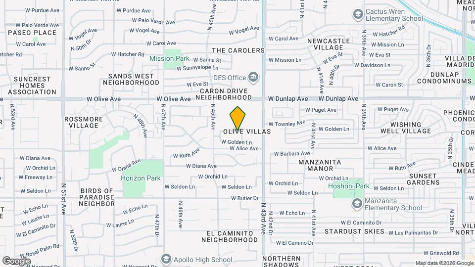 4411 W Townley Ave Map and Location Details