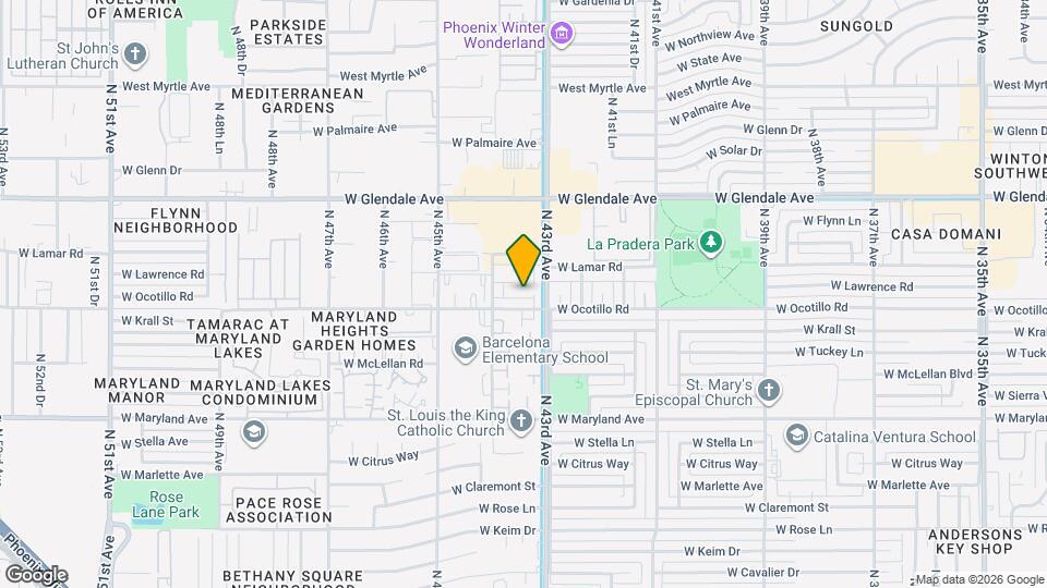 4332 W Ocotillo Rd Map and Location Details