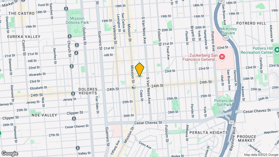 832 Capp St Map and Location Details