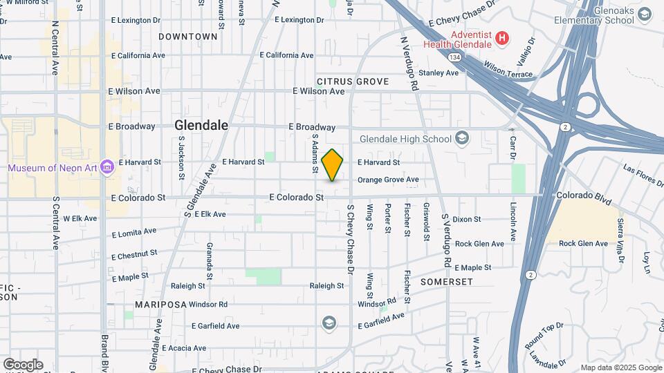 1124 Orange Grove Ave Map and Location Details