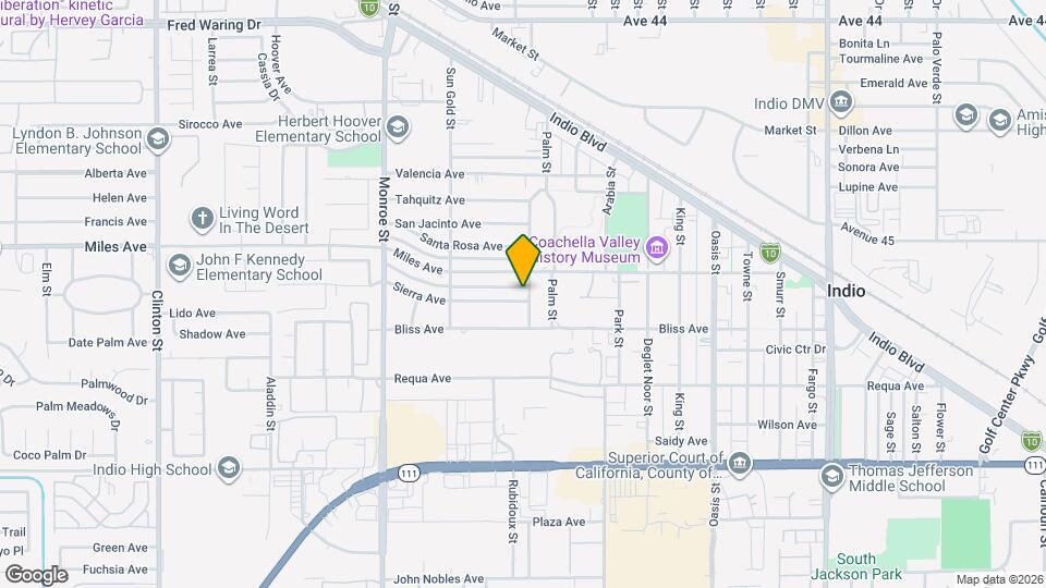 82298 Sierra Ave Mapa y Detalles de la Ubicación