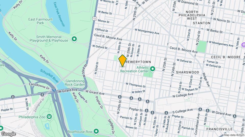 1423 N Hollywood St Map and Location Details