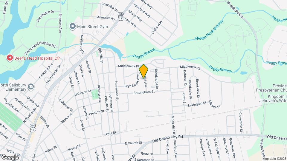 1118 Hillcrest Ave Map and Location Details