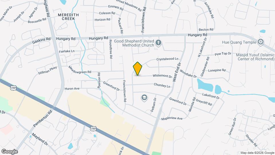 9223 Whitemont Dr Map and Location Details