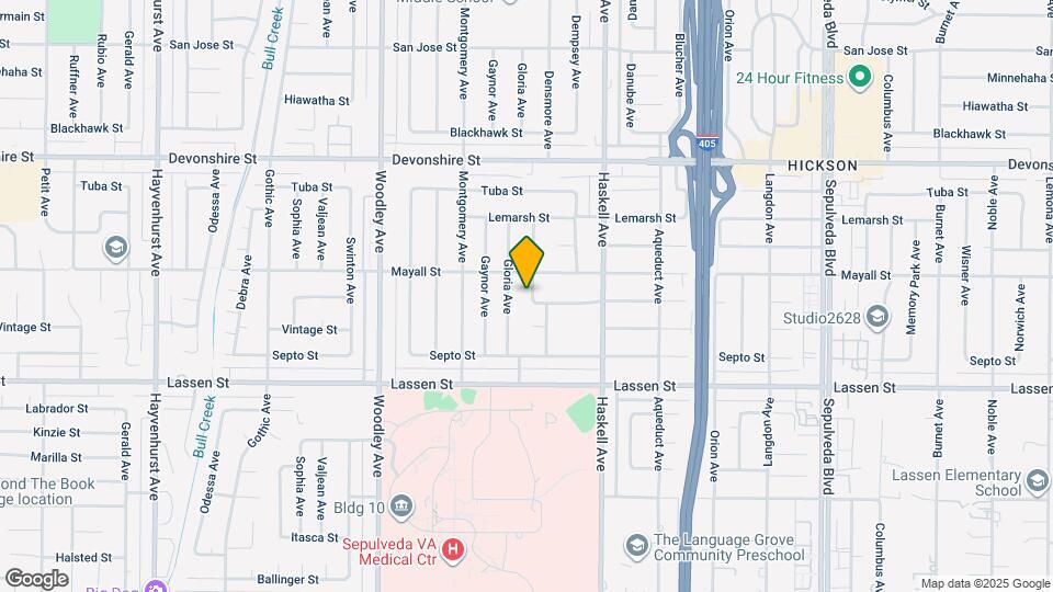 10037 Densmore Ave Map and Location Details