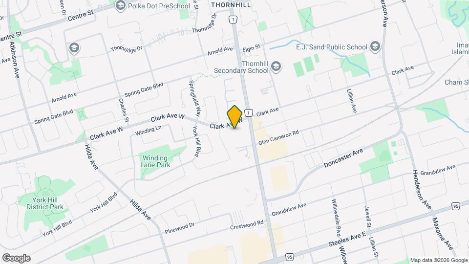 1 Clark Ave W Map and Location Details