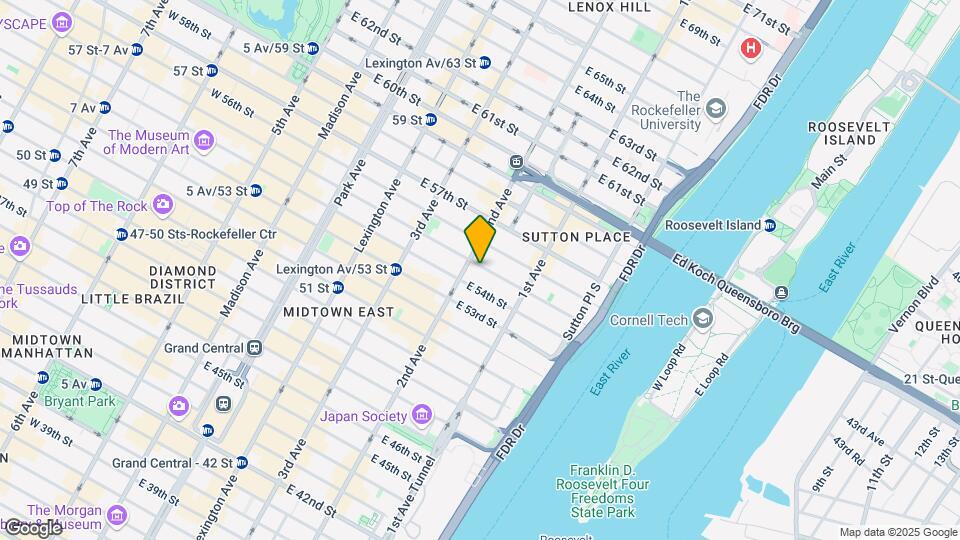 306 E 55th St Mapa y Detalles de la Ubicación