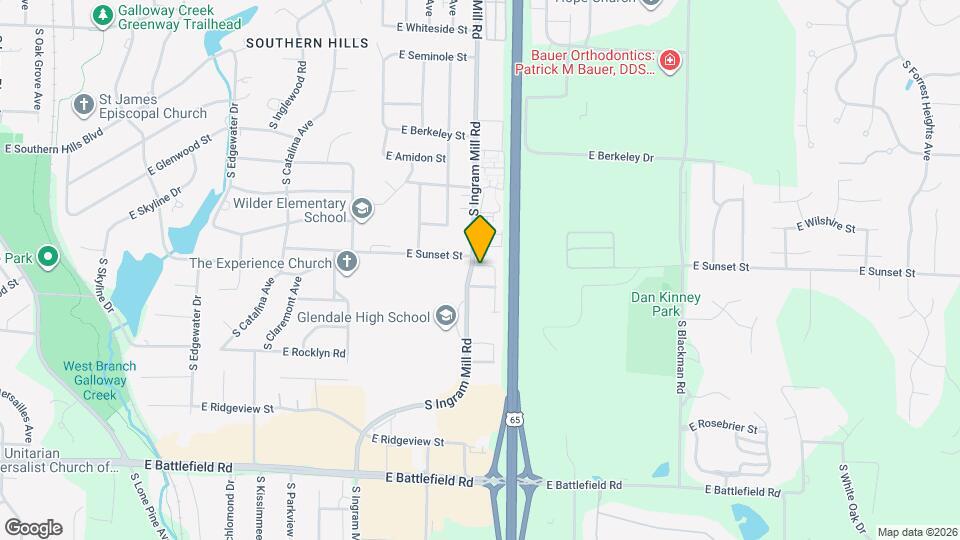 3412 E Sunset St Map and Location Details