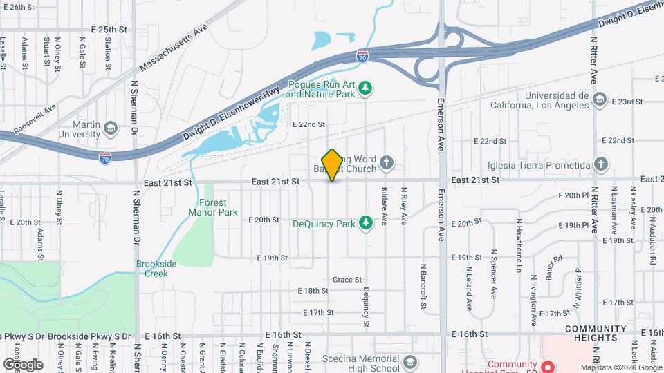 4707 East 21st St Map and Location Details