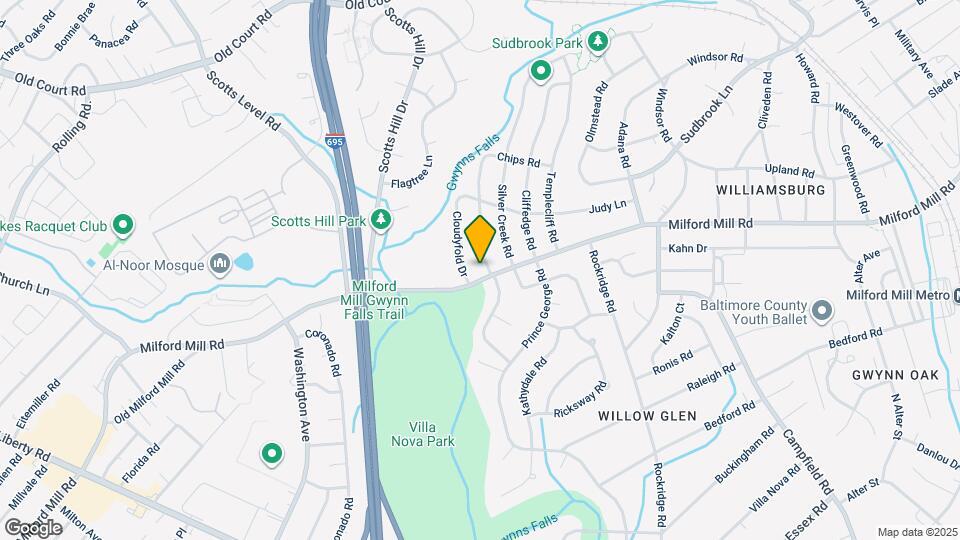 922 Milford Mill Rd Map and Location Details