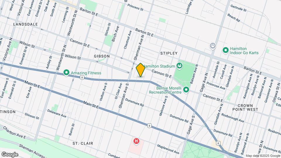 947-949 King St E Map and Location Details