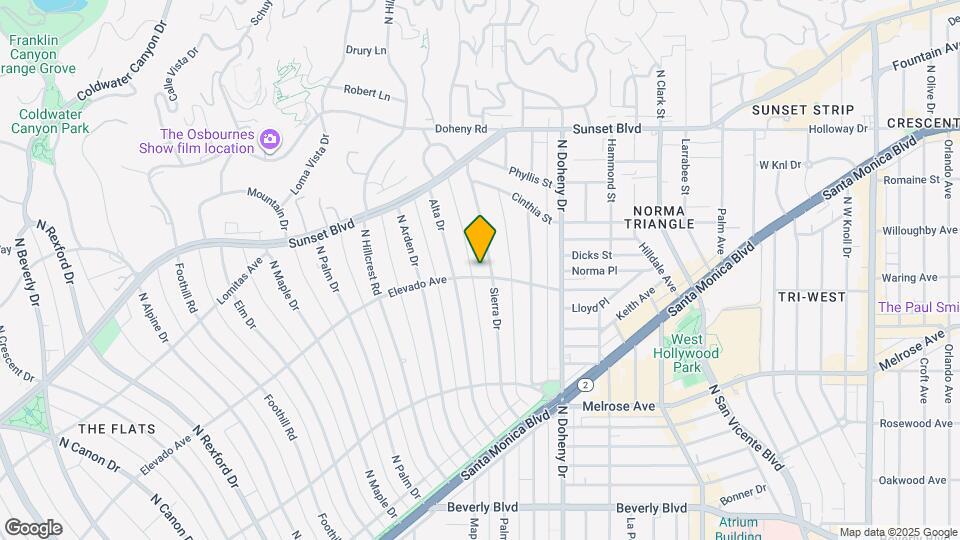 701 Sierra Dr Map and Location Details