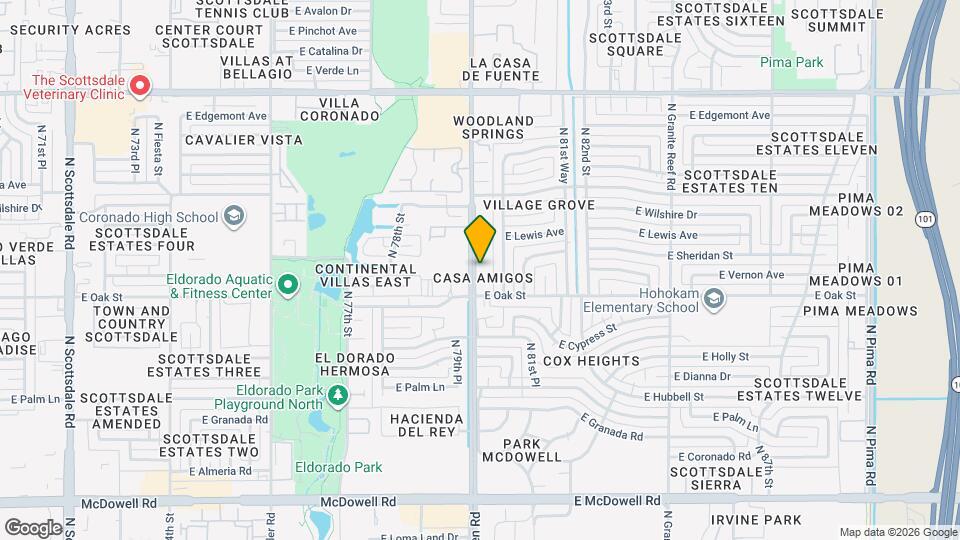 8026 E Oak St Map and Location Details