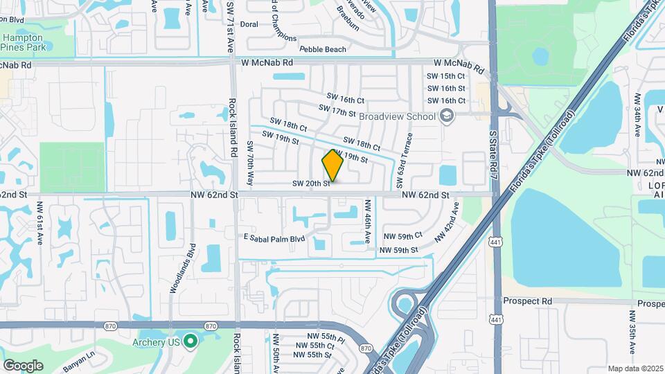 6656 SW 20th St Map and Location Details