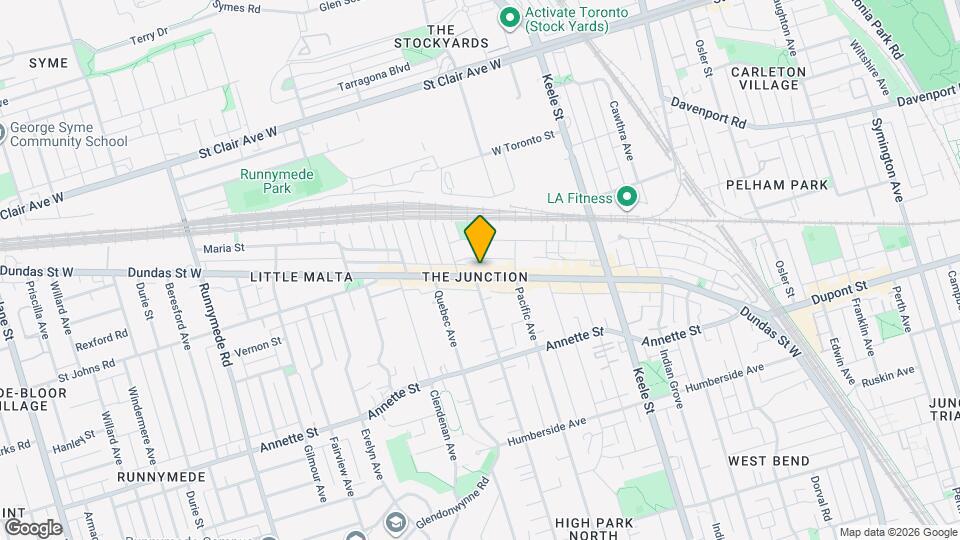 3020 Dundas St W Map and Location Details