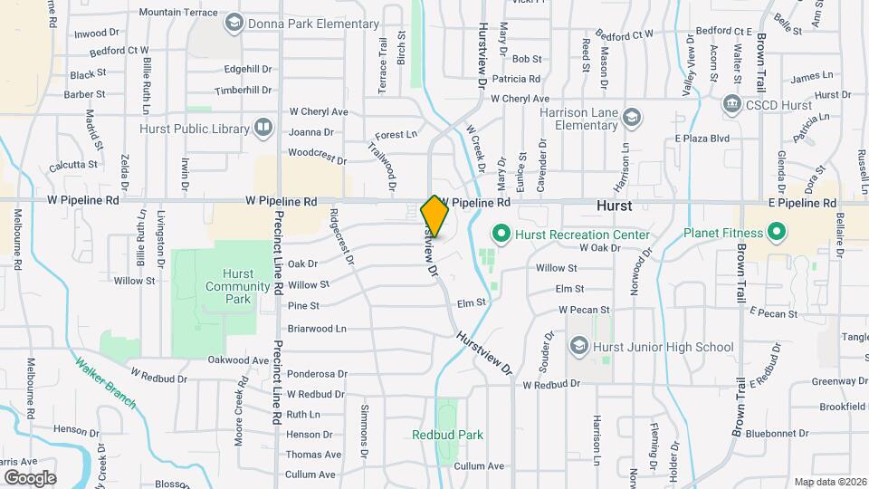 732 Hurstview Dr Map and Location Details