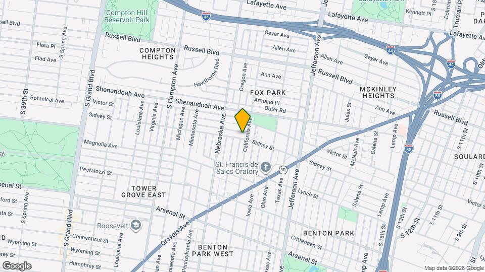 2809 Sidney St Map and Location Details