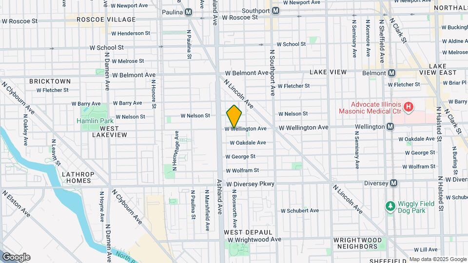 1527 W Wellington Ave Map and Location Details