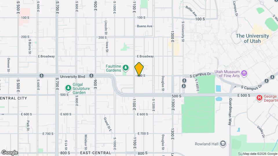 1116 E 400 S Map and Location Details